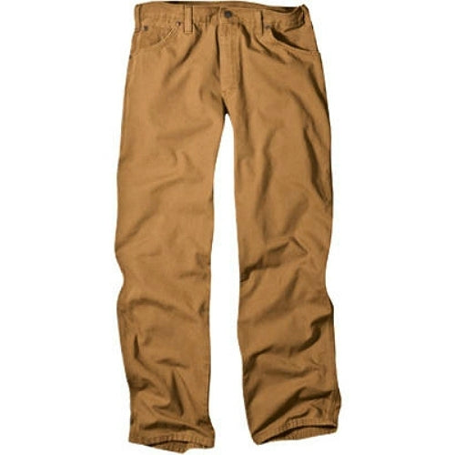 Dickies 1939RBD3232 Men's Relaxed Fit Carpenter Duck Jeans, 32" x 32", Brown