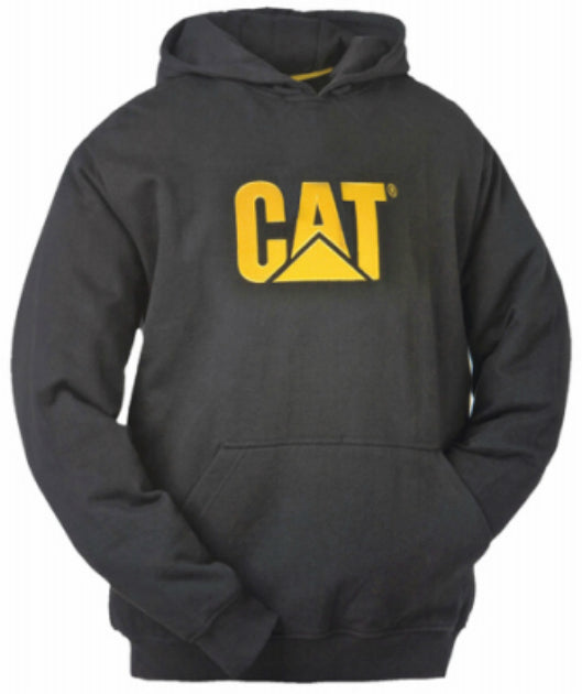 CAT W10646-016-XL Trademark Hooded Sweatshirt, Black, Extra-Large