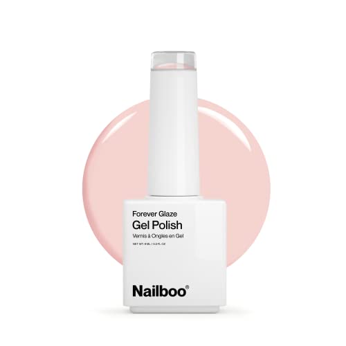 Nailboo PREMIER Forever Glaze Gel Nail Polish, (Pastel Pink Nude) Nail-Flex & Chill LED Nail Lamp Gel Polish, Self-Leveling DIY Nails, Salon Quality Nail Color, Glossy Long-Wear, 0.3 oz.