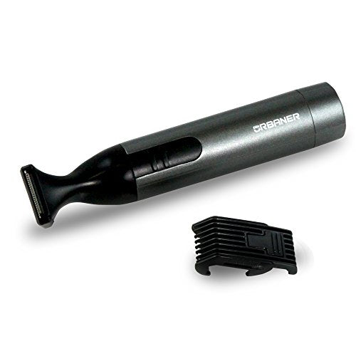 URBANER Mustache Edger, Battery Operated, Waterproof Compact Beard Trimmer for Men, Portable Clipper for Travel Grooming, Gift for Men, Length Adjustable, MB-042