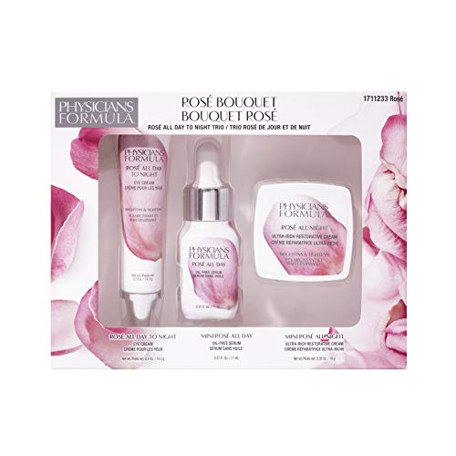 Physicians Formula Rosé All Day Makeup Set Skin Care Kit, For Dark Circles Under Eyes, Puffiness, Anti Aging, Antioxidants Anti Wrinkles, Deep Hydrating, Moisturizing