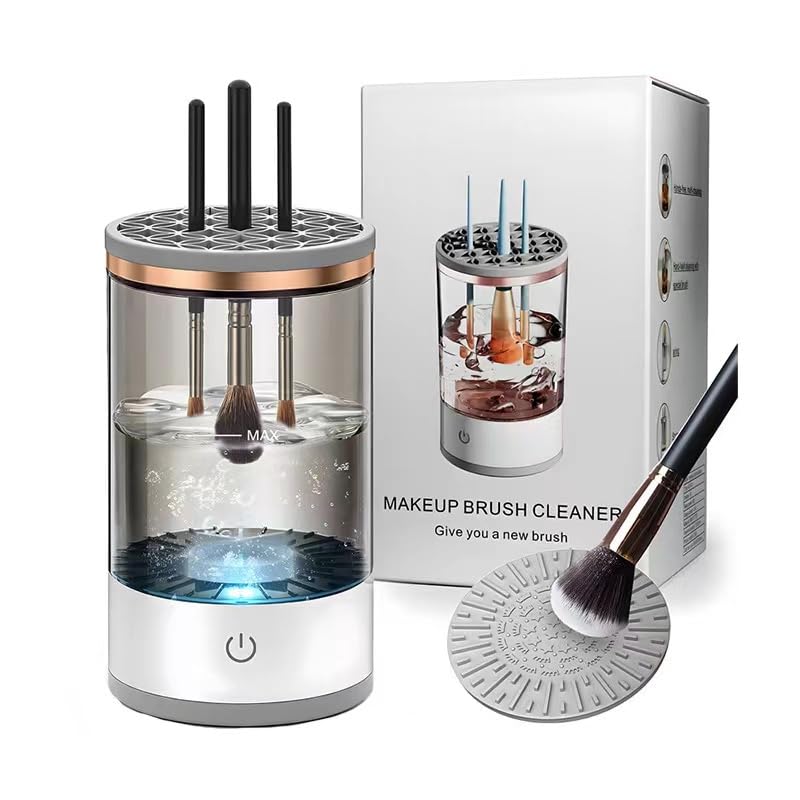 2024 New Electric Makeup Brush Cleaner，Fashion Cosmetic Brush Cleaner， Automatic Spinning Classics Makeup Brush Cleaner Fit Makeup Brush (1pcs)