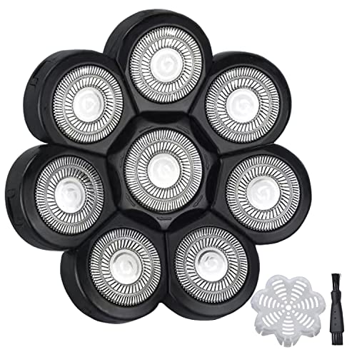 Electric Shaver Replacement Head 8 Heads for Bald Men Wet and Dry Compatible Waterproof 8D Upgrade Replacement Blades