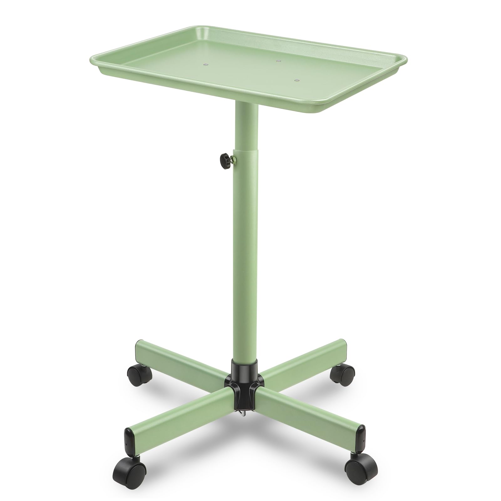 HSONBIUTY Salon Tray, Metal Feet Salon Tray Cart, Salon Color Tray with Adjustable Height, Salon Tray on Wheels, Salon Rolling Tray Ideal Use As Tattoo Tray, Medical Tray, Dental Tray…