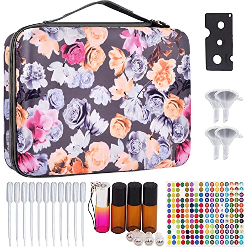 PAIYULE Essential Oils Storage Hold 70 Bottles - Carrying Hard shell Organizer Case for Artnaturals/for Young Living/for Radha/for Doterra Aromatherapy Essential Oils 5ml, 10ml, 15ml - Lavender