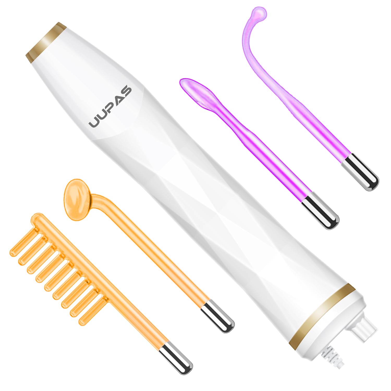 High Frequency Wand - UUPAS High Frequency Facial Device Machine with 4 Tubes