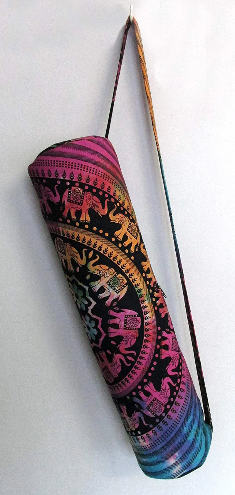 ICC Black Gold Mandala Full-Zip Exercise Yoga Mat Carry Bag Gym Beach Pilates Carrier Bags Hippie Mandala Indian Cotton Bag