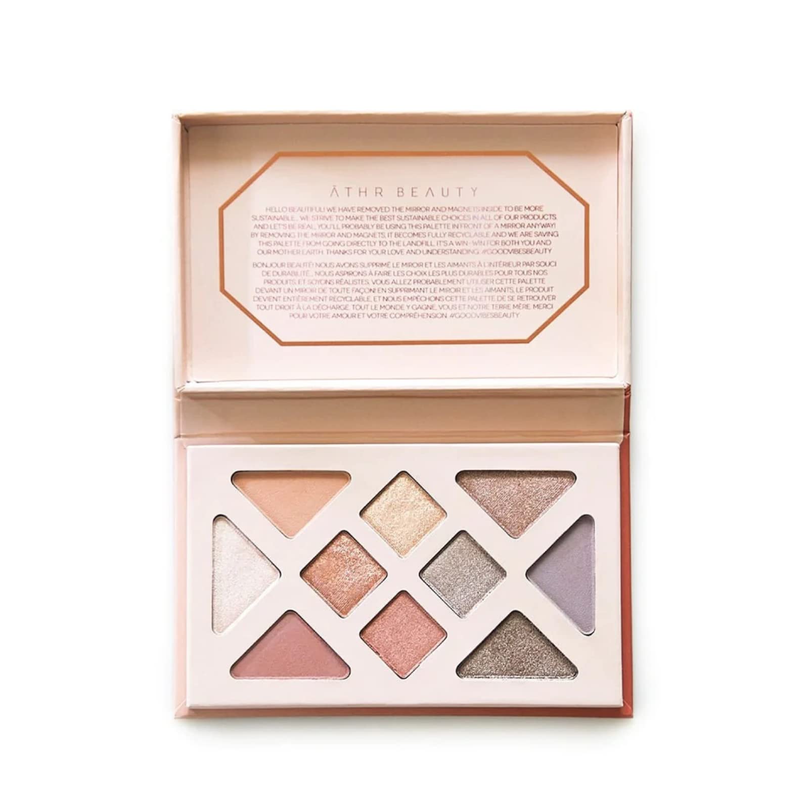 ĀTHR Rose Quartz Crystal Gemstone Palette | 10 Shades | Clean, Organic, Vegan, Cruelty-Free & Recyclable