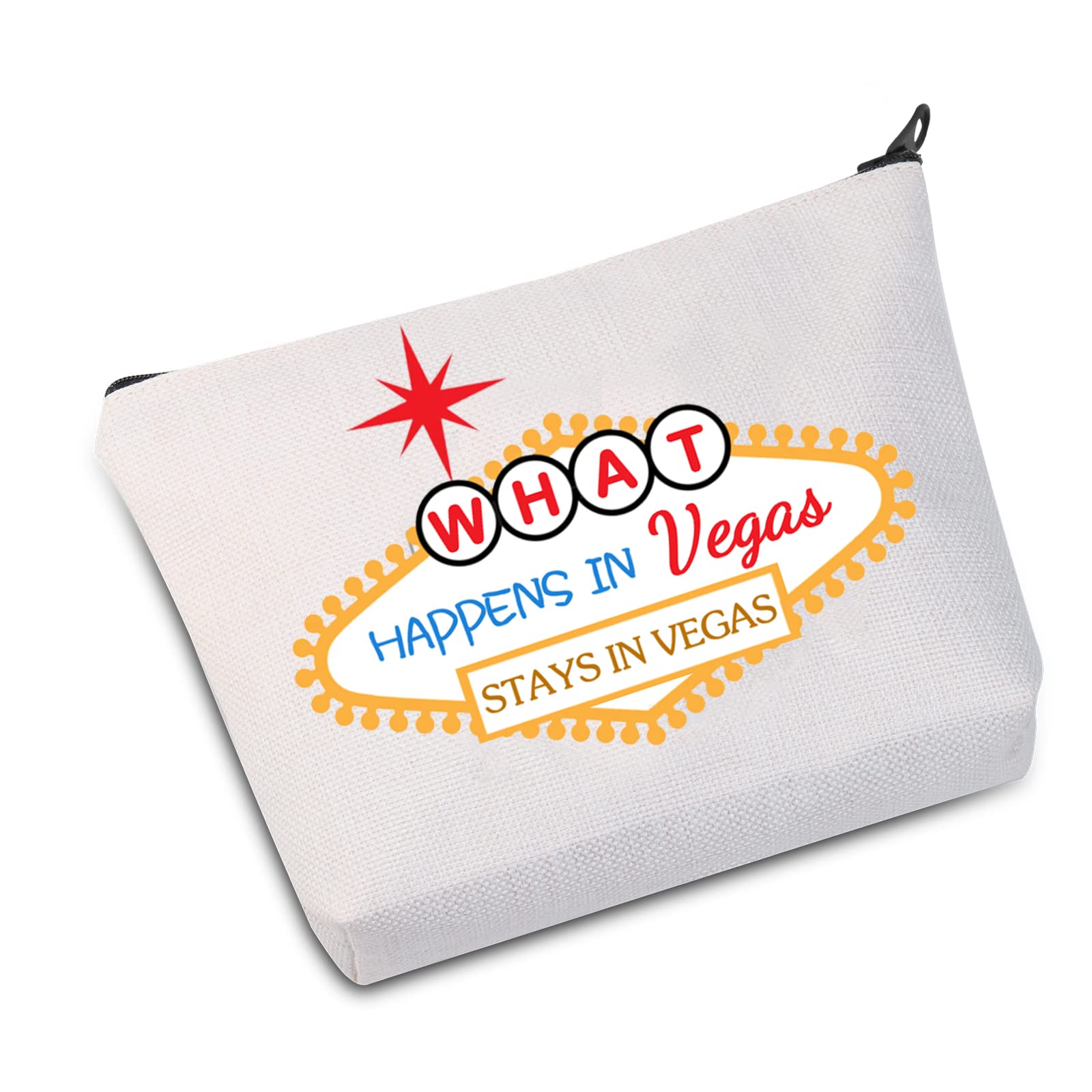 JXGZSO Vegas G Trip Bag What Happens in Vegas Vacation Zipper Makeup Bags Travel Toiletry Bag Accessories (What Happens in Bag)
