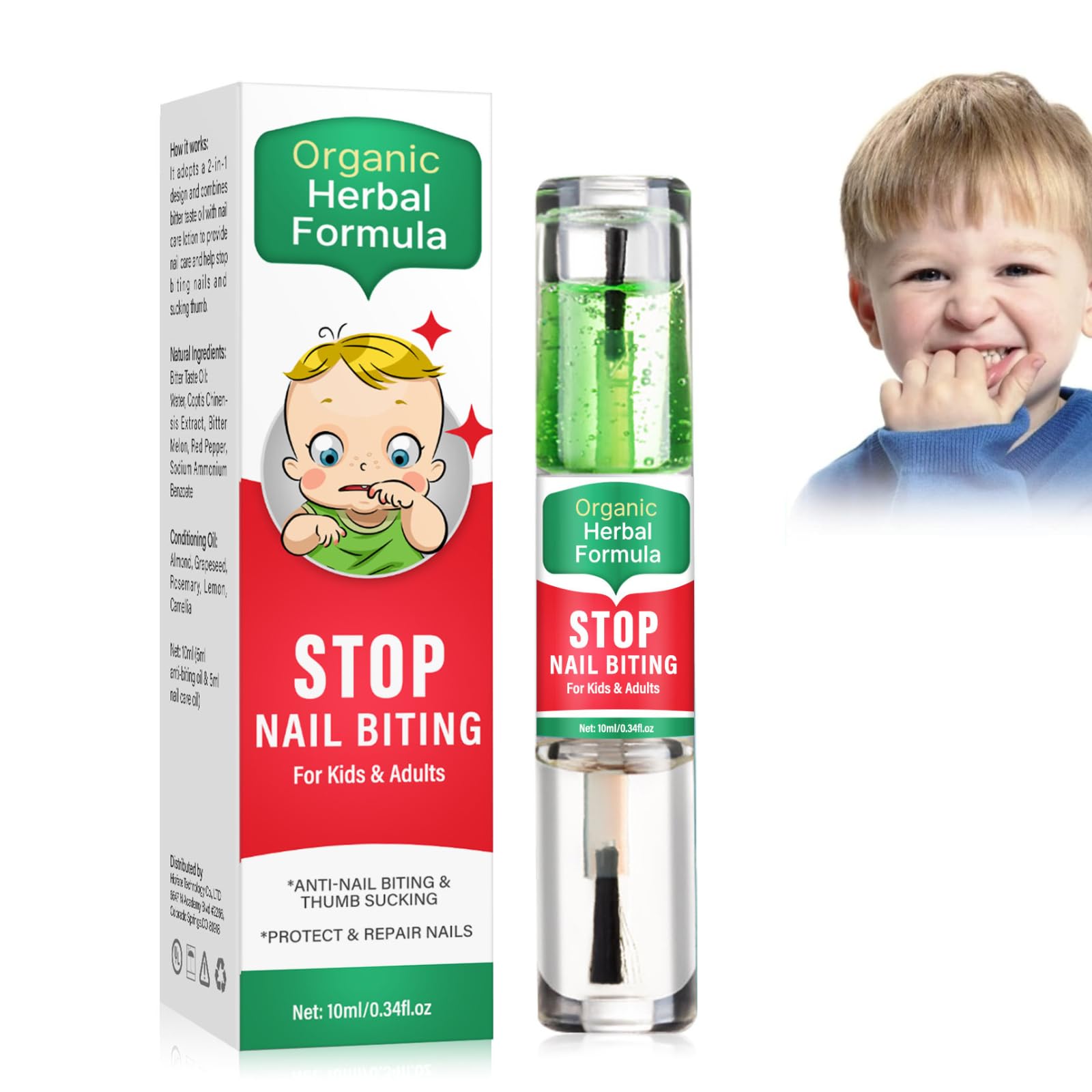 Nail Biting Treatment for Kids, Nail Biting Polish Thumb Sucking Prevention for Kids Stop Sucking and Biting Nails