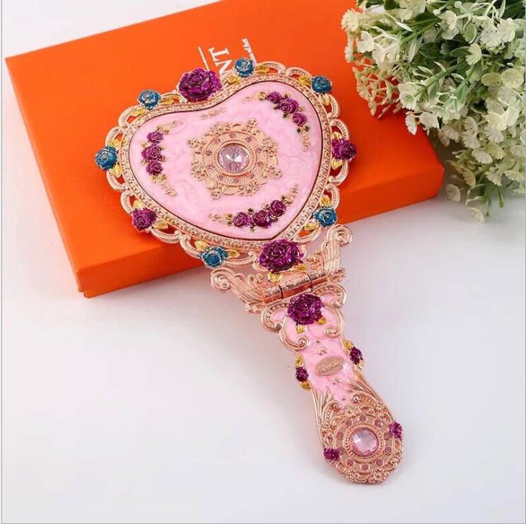 Vintage Heart Shape Hand Mirror