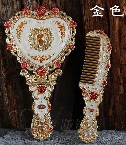 Vintage Heart Shape Hand Mirror
