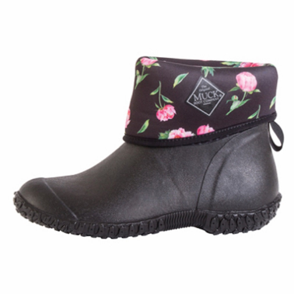 Muck Boot WM2-1ROS-BLK-080 Muckster II Women's Mid Height Shoe, Size 8