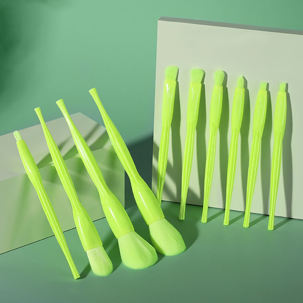 10 PCS Candy Color Makeup Brushes Set