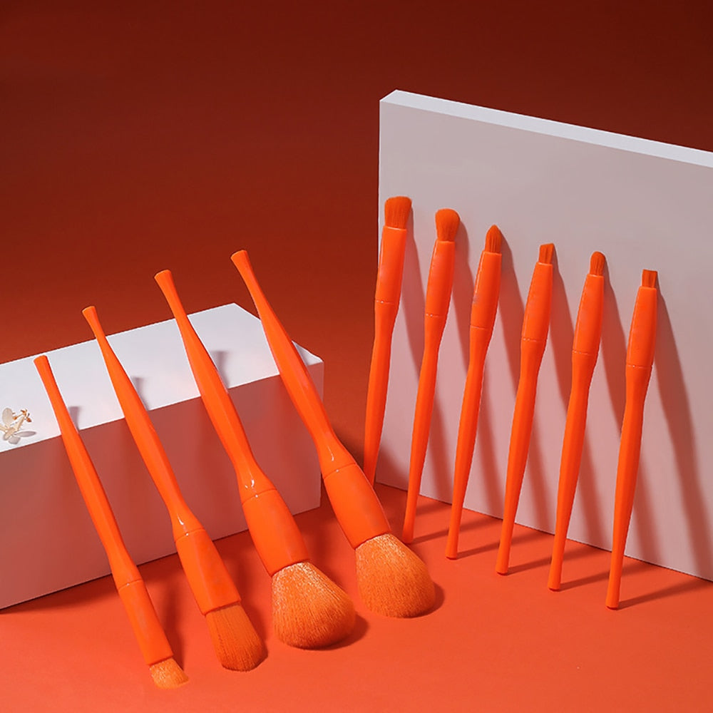 10 PCS Candy Color Makeup Brushes Set