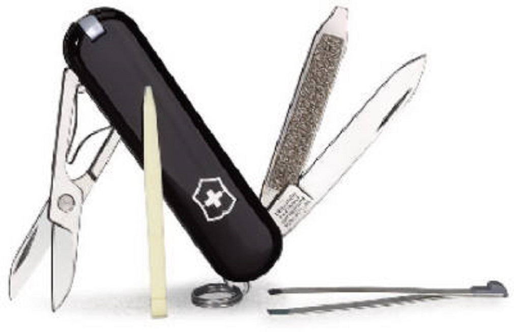 Victorinox 0.6223.3-033-X2 Classic Swiss Army Knife, Black