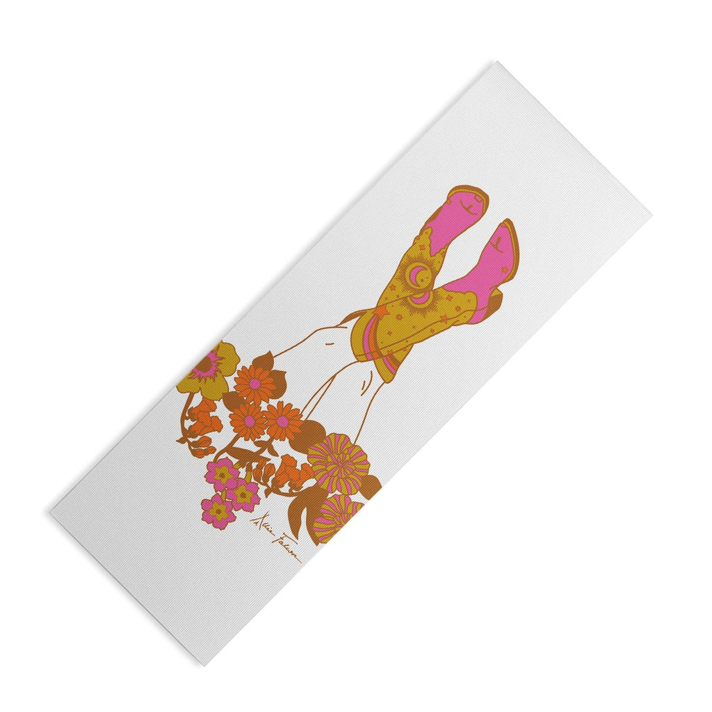 Love Stoned Cowboy Boots Yoga Mat (DS) DD