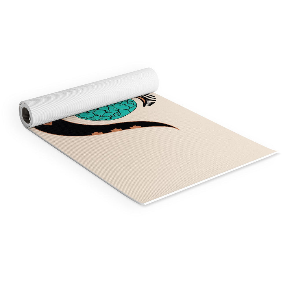 Southwestern Slither In Black Yoga Mat (DS) DD