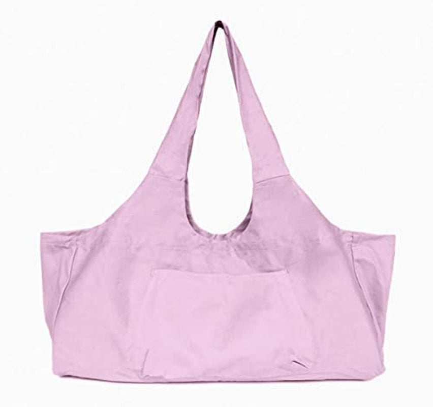 LILYZUU Large Yoga Mat Bag Multi-Purpose Gym Bag Yoga Mat Tote Sling Carrier with Side Pocket Fits Most Size Mats, Pink