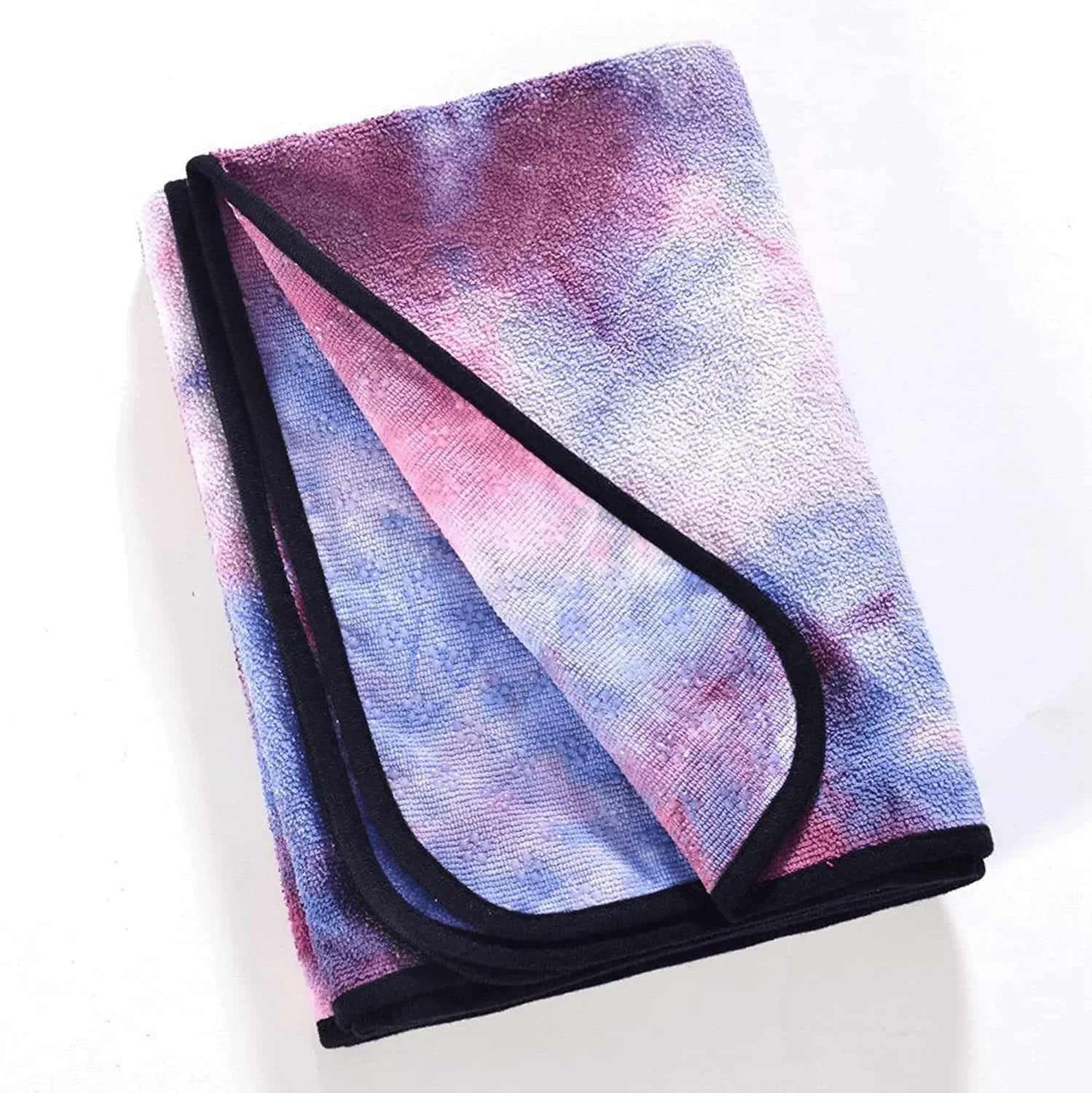 Tie Dye Yoga Mat Towel with Slip-Resistant Grip Dots